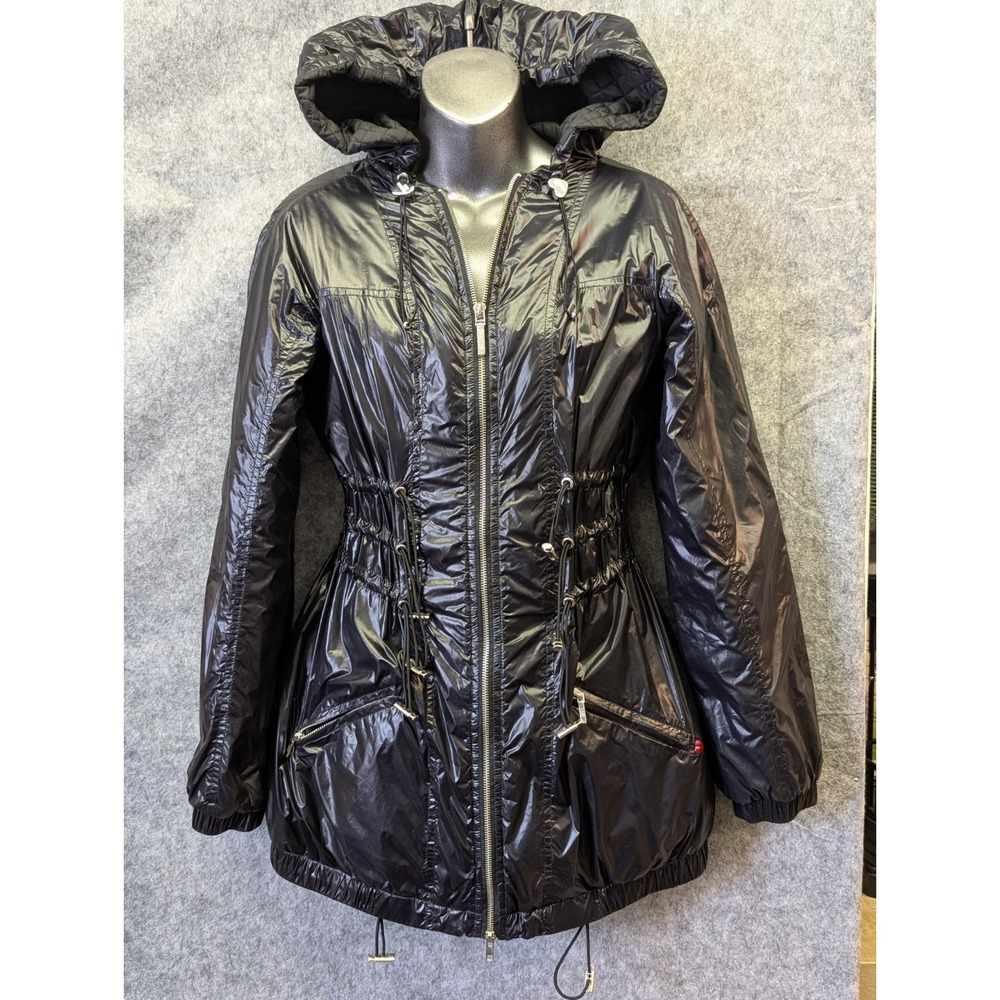 Love Moschino Women's 6 Black Shiney Puffer Coat LNC!